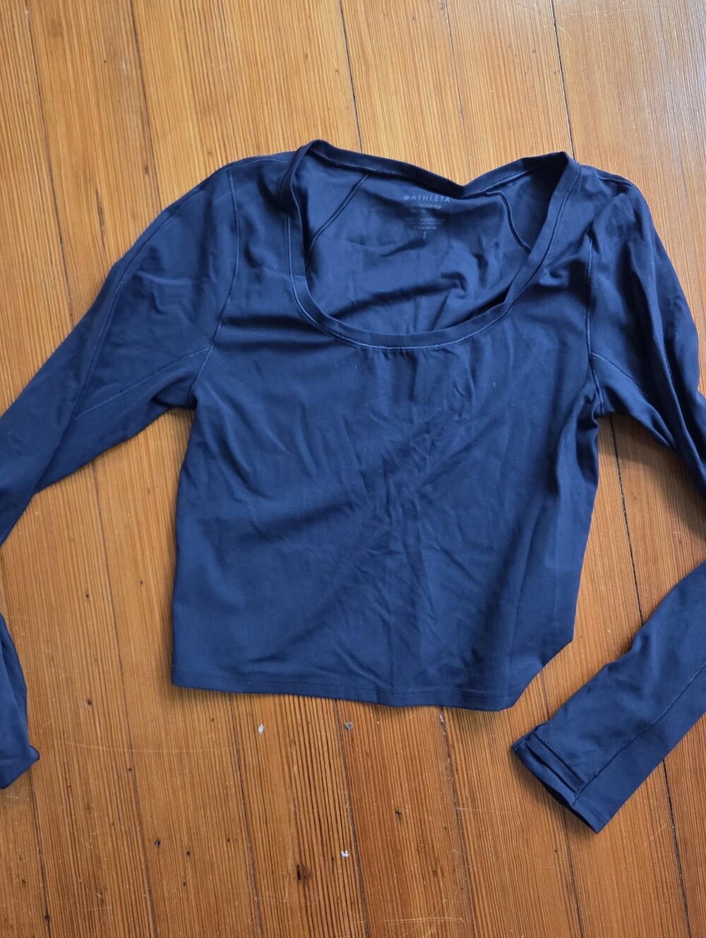 Athleta 💕Black Transcend Long Sleeve Top - Picture 2 of 4